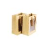Medium Kraft Paperboard Gift Bag with Window 21x11x27cm 2pc