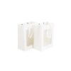 Medium White Paperboard Gift Bag with Window 21x11x27cm 2pc