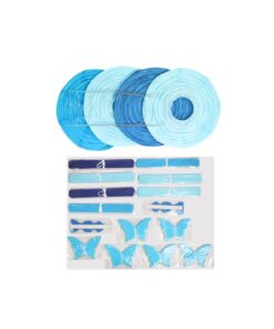 Blue Paper Lantern Set 19pc