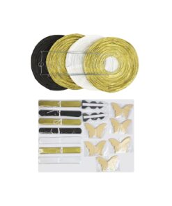 Gold Paper Lantern Set 19pc