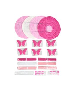 Pink Paper Lantern Set 19pc