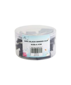 Black Binder Clip 24pc 4.1cm