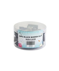 Black Binder Clip 24pc 3.2cm