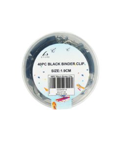 Black Binder Clip 40pc 1.9cm