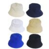 Single Color Adult Reversible Summer Bucket Hat Assorted 28cm