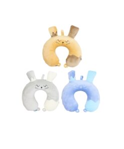 Animal Ear Travel Pillow 3 Colors Assorted