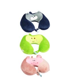 Smiling Face Travel Pillow 3 Colors Assorted