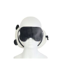 Panda Ear Cups Travel Pillow with Eye Mask