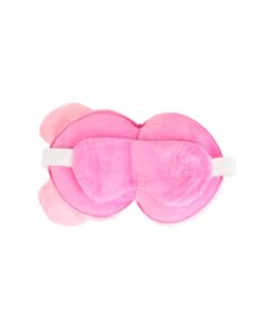 Pink Fox Ear Cups Travel Pillow with Eye Mask