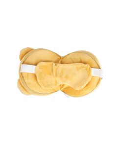 Brown Cat Ear Cups Travel Pillow with Eye Mask