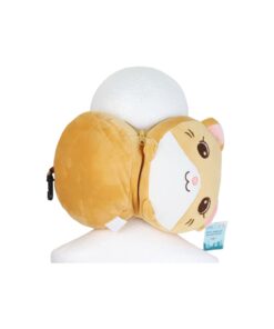 Brown Cat Ear Cups Travel Pillow with Eye Mask