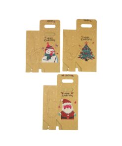 Kraft Christmas Candy Gift Paper Box 14x9.4x6cm 3pc