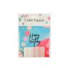 Black Happy Birthday Cake Topper 1pc 9x16cm