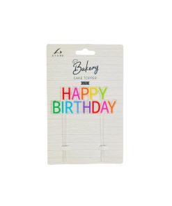 Happy Birthday Cake Topper 1pc 14x12cm