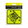 Silver & Yellow Kids on Board Reflective Car Windiw Stickers 2pc