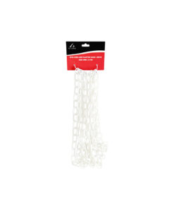 White Plastic Chain 6mm x 75cm 5pc