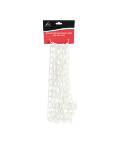 White Plastic Chain 6mm x 75cm 5pc