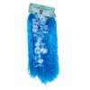 Blue Flowered Hawaiian Grass Skirt Set 5pc