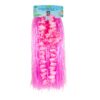 Pink Flowered Hawaiian Grass Skirt Set 5pc