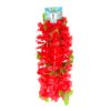 Red Hawaiian Lei with Leaves 52.5x 6.5cm 5pc