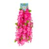 Pink Hawaiian Lei with Leaves 52.5x 6.5cm 5pc