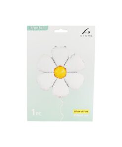 Large White Daisy Foil Balloon 87x87cm 1pc