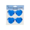 Blue Party Heart Glasses 14x6cm 2pc