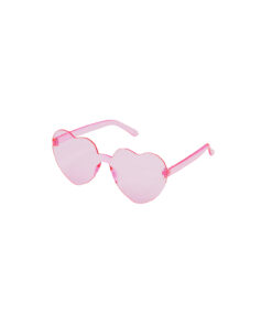 Light Pink Party Heart Glasses 14x6cm 2pc
