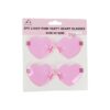Light Pink Party Heart Glasses 14x6cm 2pc