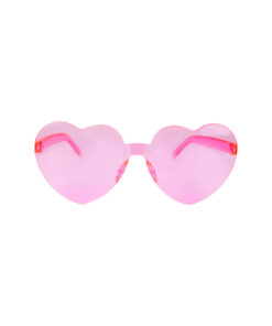 Light Pink Party Heart Glasses 14x6cm 2pc