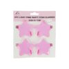 Light Pink Party Star Glasses 15x7cm 2pc