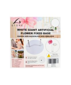 White Giant Artificial Flower Fixed Base