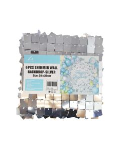 Silver Shimmer Wall Panels 6pc