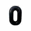 black foil number balloon 86cm 34"