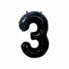 black foil number balloon 86cm 34"