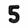 black foil number balloon 86cm 34"