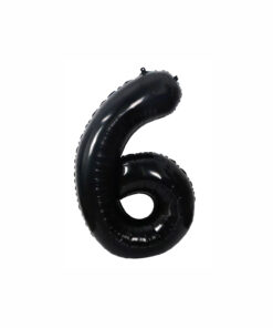 Black Foil Number Balloon 6