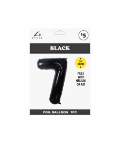 Alternative view of Black Foil Number Balloon 7