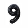 black foil number balloon 86cm 34"