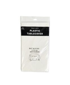 White Table Cover Round 213x213cm