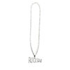 Silver Rock Star Metal Bling Necklace 70cm