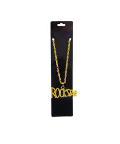 Gold ROCK STAR Metal Bling Necklace