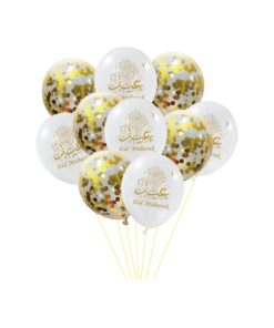White Eid Latex Balloons 12in 20pc