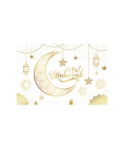 White Eid Backdrop 150x100cm 1pc