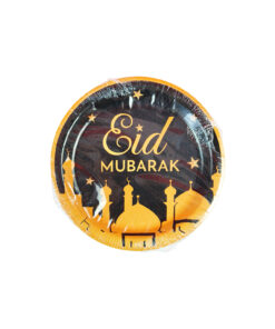 Black Eid Paper Plates 9in 12pc