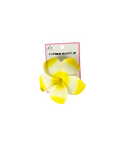 Yellow Frangipani Flower Hairclip 10cm