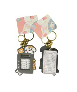 Dog Calculator Keychain 9cm Assorted