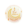 White Eid Paper Plates 9in 12pc
