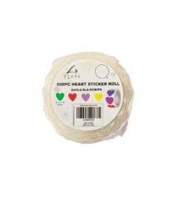 Heart Sticker Roll 2.5x2.5cm 500pc