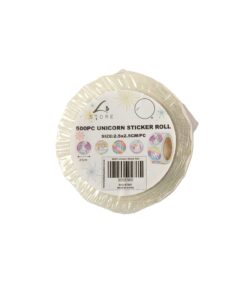 Unicorn Sticker Roll 2.5x2.5cm 500pc